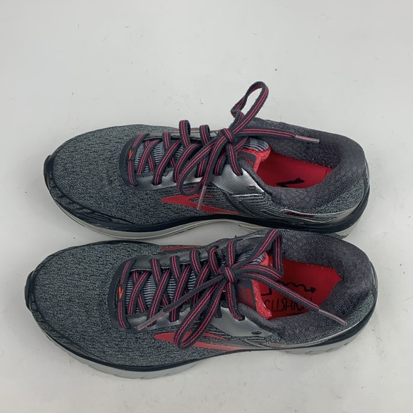 Brooks Adrenaline GTS 18 Running Shoe Size 8 Gray Pink lace up Athletic Sneaker - Picture 5 of 13